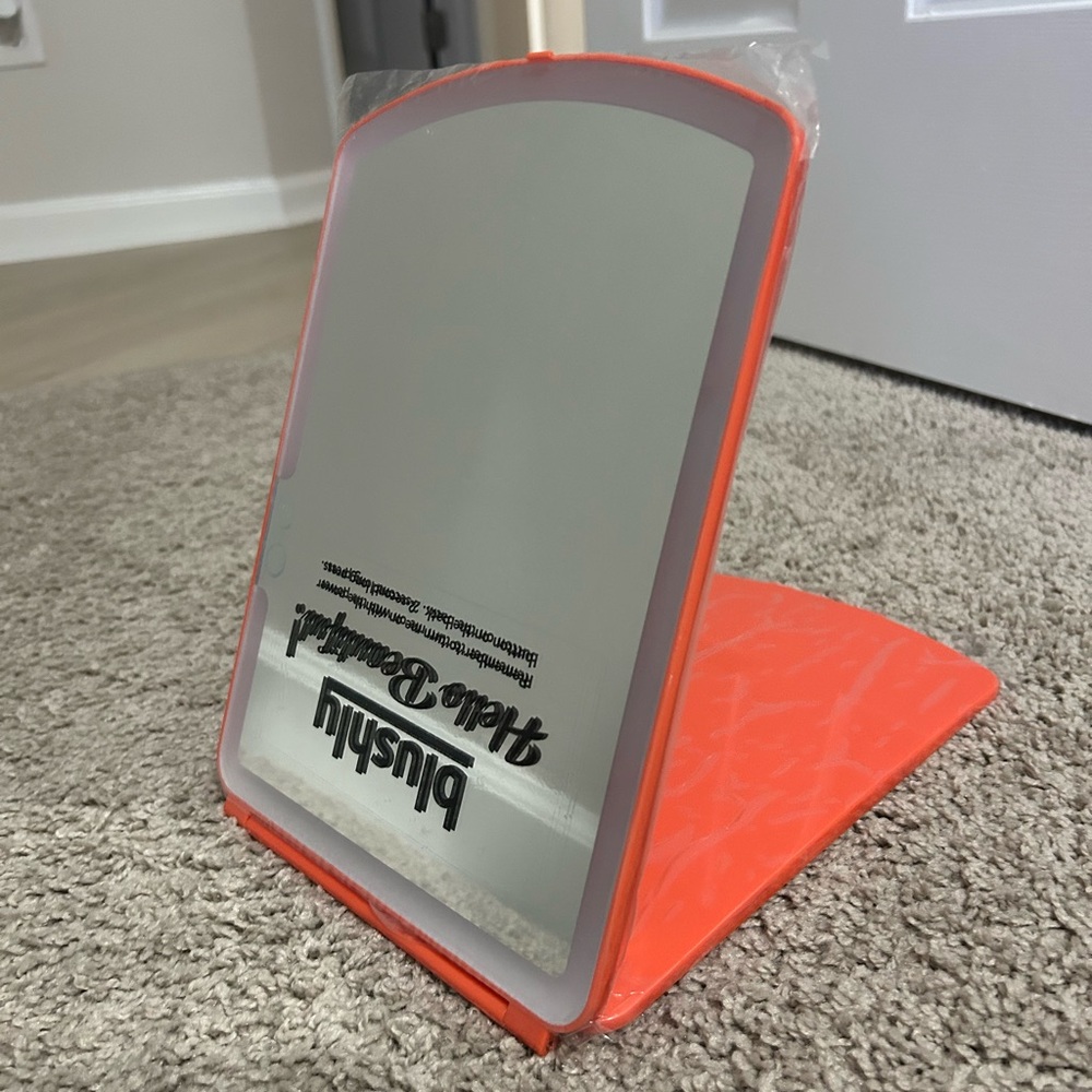 Blushy Coral Vanity Mirror with LED Light